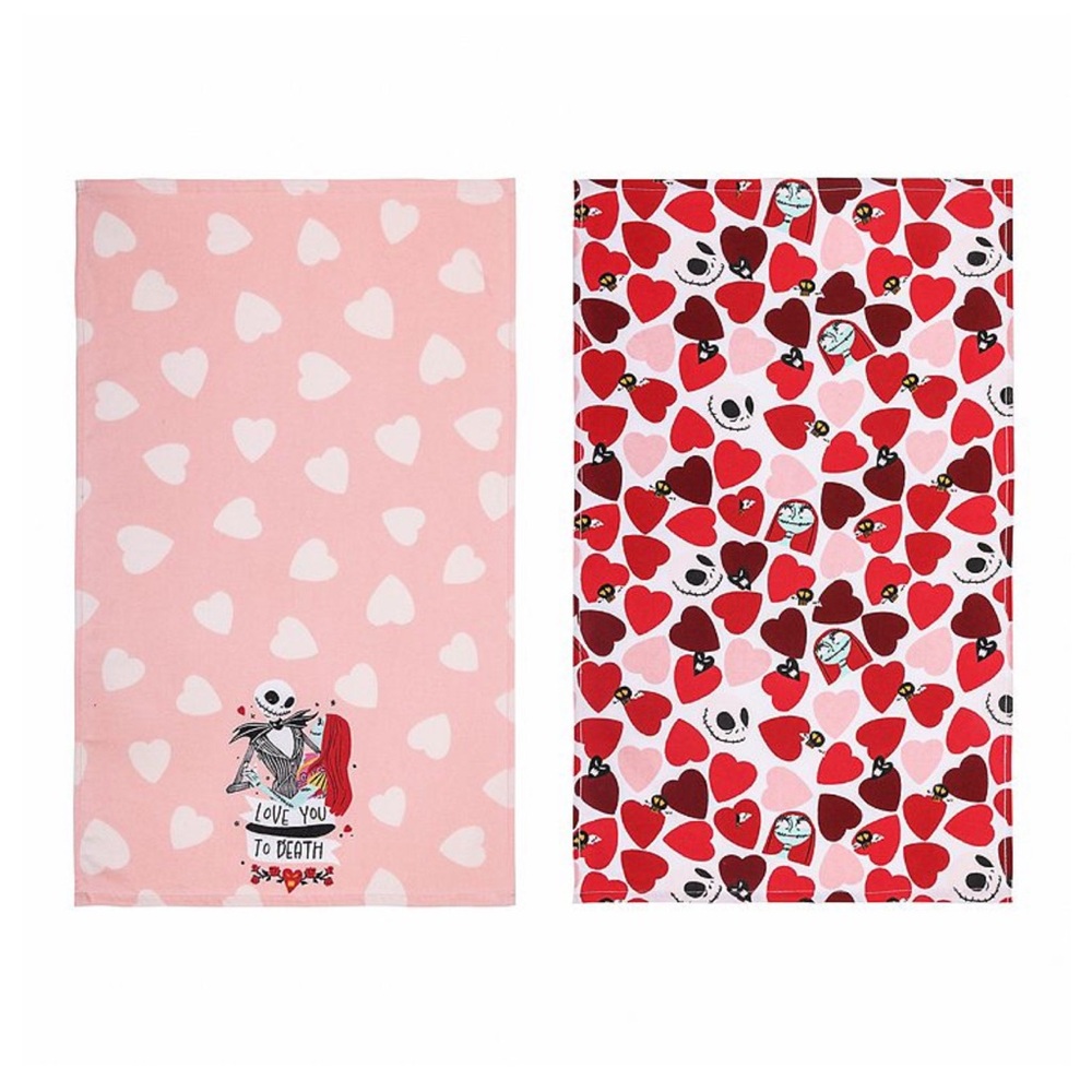 Disney The Nightmare Before Christmas Jack & Sally Kitchen Hand Towels 2pc Set - Picture 2 of 4